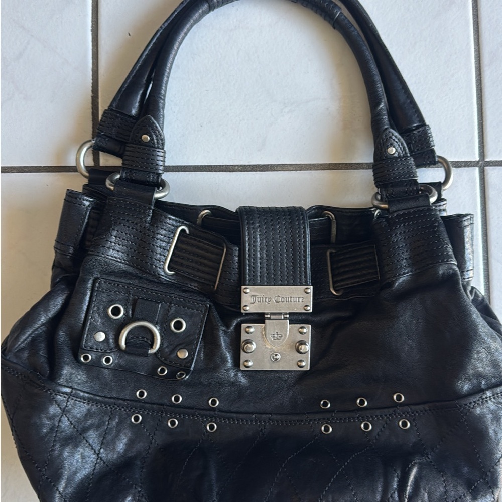 Juicy Couture Black Studded Shoulder Bag